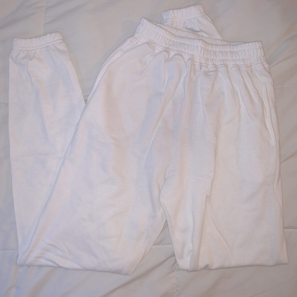 White Joggers Missguided